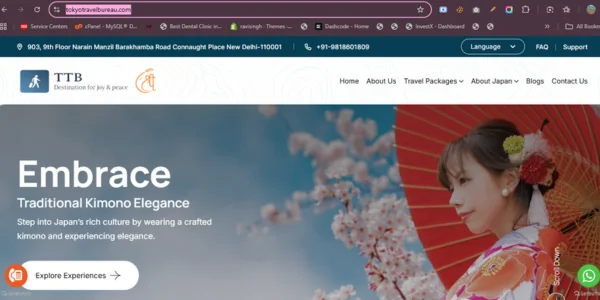 Tokyo Travel Bureau website